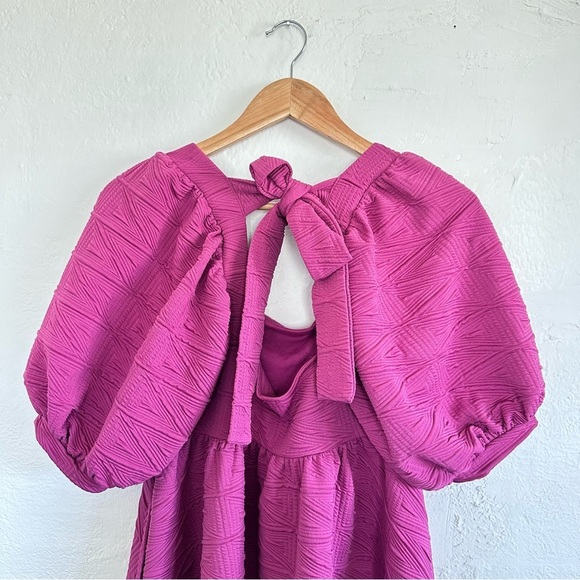 Free People Puff Sleeve Baby Doll Mini Dress - Picture 5 of 7